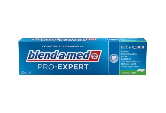 Паста зубная Blend - a - Med Pro-Expert все в одном, нежная мята, защищает, удаляет зубной камень, 100 мл