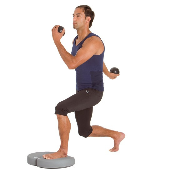 Платформа массажная Togu Aero-Step XL Sensitive укрепляет мышцы, улучшает координацию движений, гладкая поверхность, серая