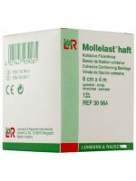 Бинт эластичный Mollelast Haft (Моллеласт Хафт) самофиксирующийся с вискозой, 6см х 4м, 30064