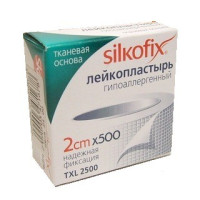 Пластырь фиксирующий Silkofix / Силкофикс медицинский, на тканевой основе, легко снимается, 3 х 500 см, 202722