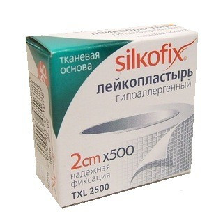 Пластырь фиксирующий Silkofix / Силкофикс медицинский, на тканевой основе, легко снимается, 3 х 500 см, 202722