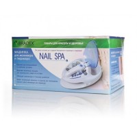 Машинка для маникюра и педикюра Nail Spa, встроенная ванночка, в комплекте 11 насадок, шлифует, полирует ногти, KZ0148