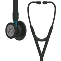 Стетоскоп Littmann Cardiology IV с черной трубкой, длиной 69 см, акустическая головка черная, стебель голубой,  6201