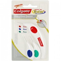 Ершики межзубные набор Колгейт / Colgate, удаляют зубной налет, защищают эмаль от кариеса, размер 2, 4, 5 мм