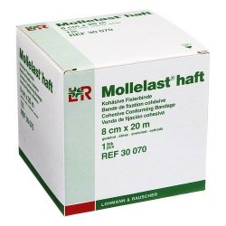 Бинт эластичный Mollelast haft самофиксирующийся для повязок, 8см х 4м, 30065