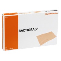 Повязка мазевая Bactigras марля пропитана белым парафином и ацетатом хлоргексидина, стерильная, 15х20см, 10шт, 7461