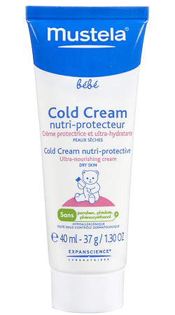 Крем для лица питательный Mustela (Мустела) с кольд-кремом уменьшает покраснения и защиты, 40мл