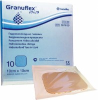 Повязка Грануфлекс (Granuflex) гидроколлоидная стерильная для хронических экссудативных ран 20х30см, 5шт, 187644