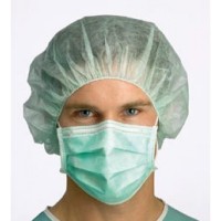 Маска хирургическая BARRIER на резинках Basic, носовой фиксатор, 3-хслойная, нестерильная, зеленая, 50 шт, 4301
