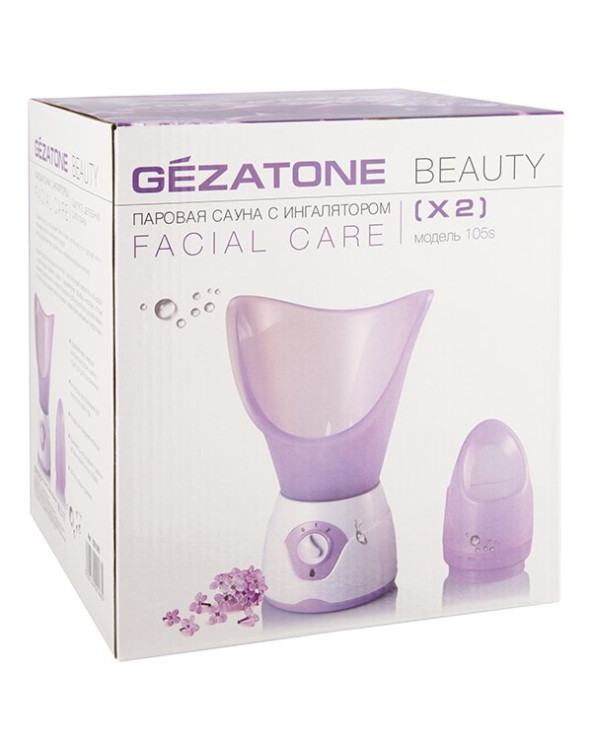 Сауна паровая для лица Gezatone 105S с маской анатомической формы и насадками для ингаляций и ароматерапии