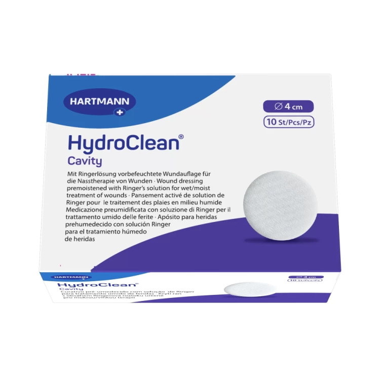 Повязка гидроактивная HydroClean Cavity (Гидроклин кэвити) с раствором Рингера и антисептиком, д. 4см, 609002