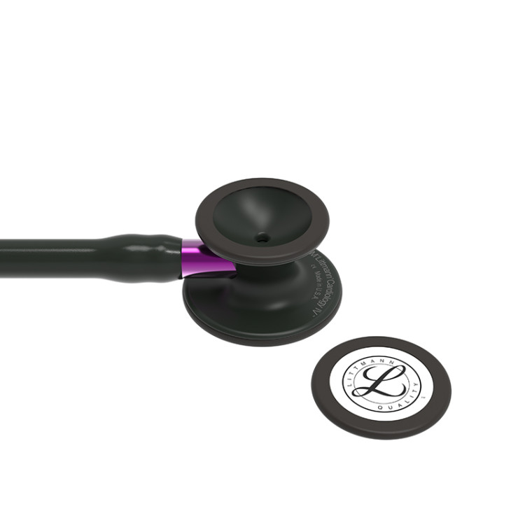 Стетоскоп Littmann Cardiology IV с черной трубкой, длиной 69 см, акустическая головка черная, стебель фиолетовый, 6203
