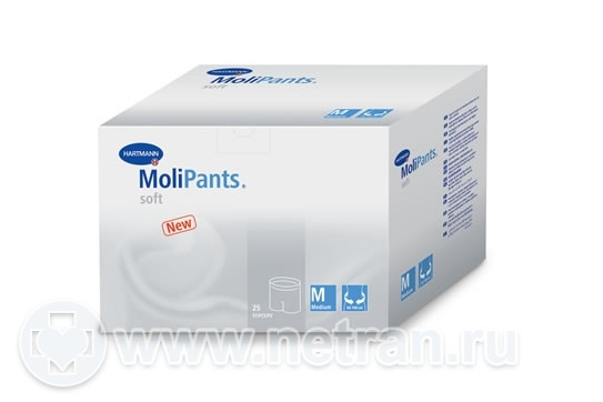 Штанишки для фиксации прокладок MoliPants Soft (МолиПанц софт) Hartmann удлиненные, L (бедра 80-120см), 25шт, 947792