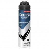 Дезодорант для мужчин Рексона део-спрей невидимый на черном и белом, 150мл