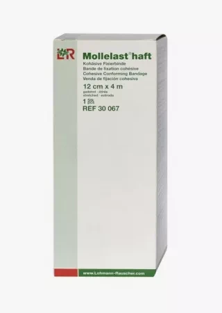 Бинт Mollelast haft (Моллеласт Хафт), 12смх4м, высокоэластичный, когезивный, без латекса, 30067