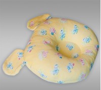 Подушка ортопедическая Крейт П-220М для детей до года в форме мишки с центральным углублением, желтая