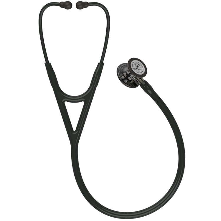 Стетоскоп Littmann Cardiology IV с черной трубкой, длиной 69 см, акустическая головка дымчатая, стебель шампанское, 6204