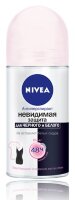 Дезодорант - антиперспирант Нивея / Nivea clear невидимая защита, для черного и белого, ролик, освежает 50мл