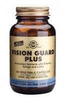 Vision Guard Plus Solgar сохраняет здоровье глаз, источник витаминов А, С, Е, В 2, ниацина, лютеина, цинка, меди, 60шт