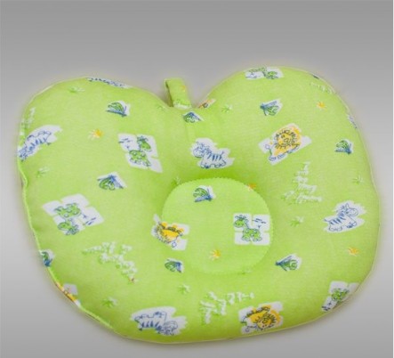 Подушка ортопедическая Крейт П-220Я для детей до года в форме яблока с центральным углублением, цвет зеленый