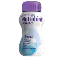 Смесь Нутриция для питания взрослых Nutridrink Compact, готовая к употреблению, высокобелковая, бутылка 125мл, 4 штуки