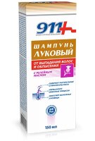 Шампунь против выпадения волос и облысения 911, луковый с репейным маслом, укрепляет корни, объем 150 мл