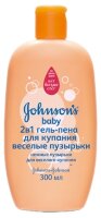 JOHNSON’S Baby Гель-пена для купания 2в1 «Веселые пузырьки» 300мл