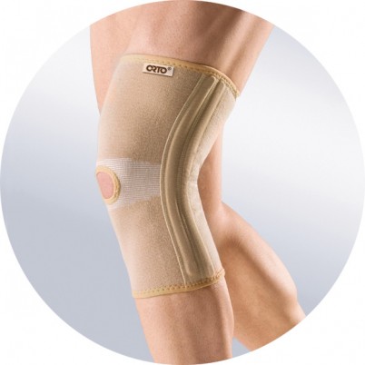 Бандаж Orto BKN-871 на коленный сустав эластичный с ребрами жесткости и отверстием для коленной чашечки