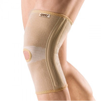 Бандаж на коленный сустав Orto, эластичный, с ребрами жесткости и отверстием для коленной чашечки, OPT BKN 871