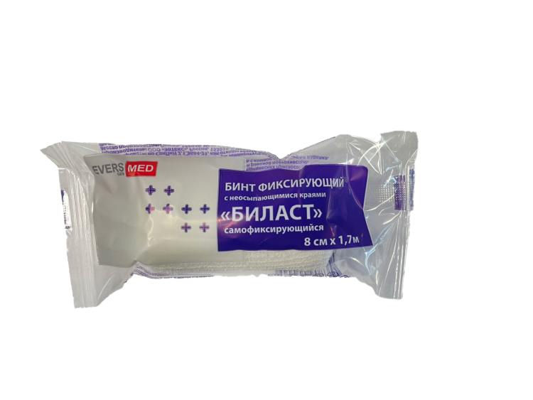 Бинт Биласт EversMed самофиксирующийся для наложения повязок, 8см х1.7м 