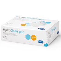 Повязка HydroClean plus с раствором Рингера и антисептиком для очищения раны 10х10см, 609612