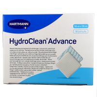 Повязка HydroClean Advance (Гидроклин Эдванс) 10х10см, с раствором Рингера и антисептиком, 609672