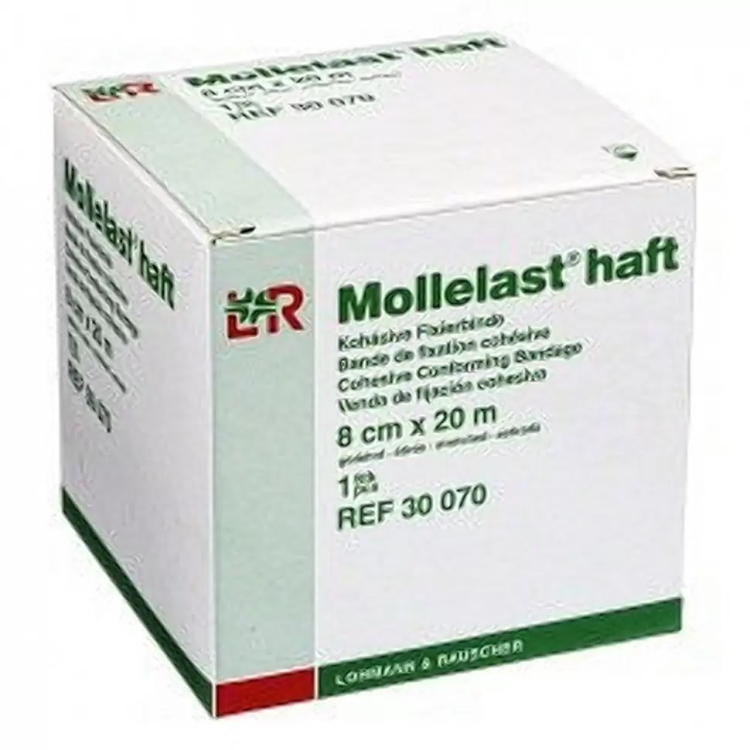 Бинт Mollelast haft (Моллеласт Хафт) самофиксирующийся компрессионные поддерживающие и фиксирующие эластичные, 8см х 20м, 30070