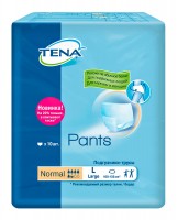 Подгузники трусы Тена Пантс / Tena Pants нормал, для взрослых, размер L (бедра 100-135 см), 10 шт. в уп.