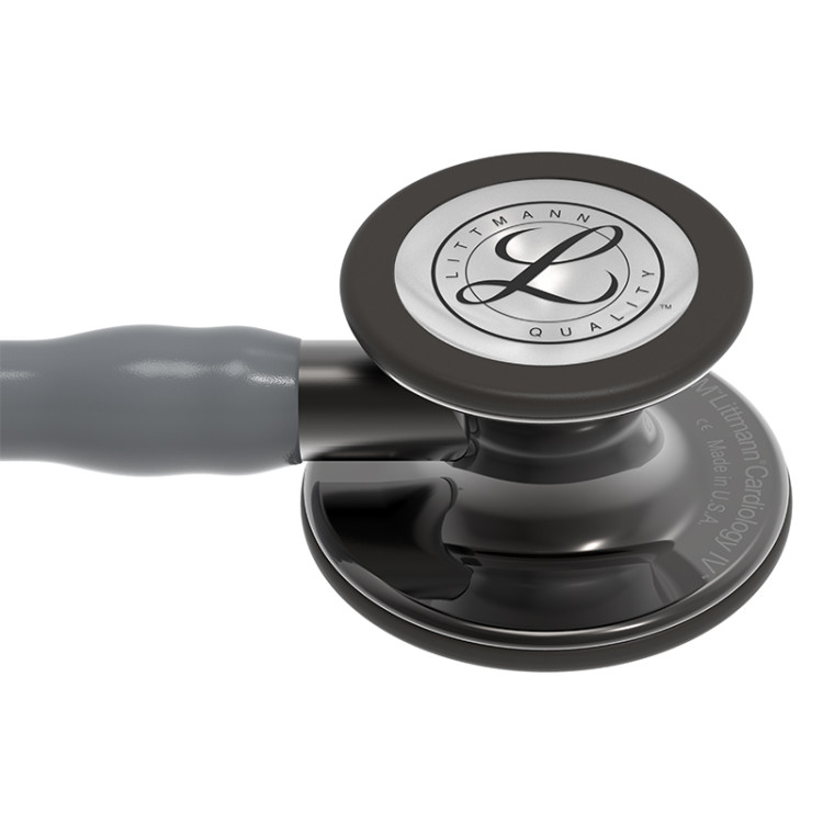 Стетоскоп Littmann Cardiology IV с серой трубкой, длиной 69 см, акустическая головка дымчатая, стебель дымчатый, 6238