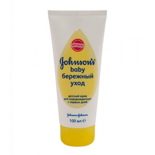Крем детский Джонсонс / Johsons Baby бережный уход, с ромашкой, увлажняет, защищает, гипоаллергенный, 100мл