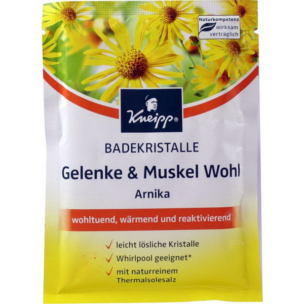 Кристаллы для ванн Kneipp с арникой для расслабления мышц и согревания суставов, 60г, 391767
