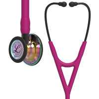 Стетоскоп Littmann Cardiology IV с малиновой трубкой, длиной 69 см, акустическая головка радужная, стебель дымчатый, 6241