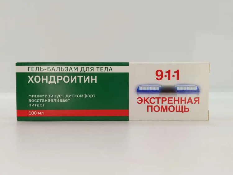 Гель-бальзам 911 Экстренная Помощь с хондроитином для тела и суставов, 100мл