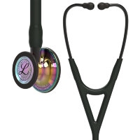 Стетоскоп Littmann Cardiology IV с черной трубкой, длиной 69 см, акустическая головка радужная, стебель дымчатый, 6240