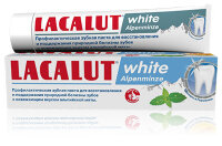 Паста зубная Лакалют / Lacalut white Alpenminze, отбеливает эмаль, освежает дыхание, удаляет налет, 75мл