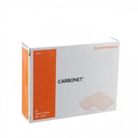 Повязка Carbonet абсорбирующая с активированным углем, поглощает запах и не липает к ране, стерильная, 10х10 см, 7064