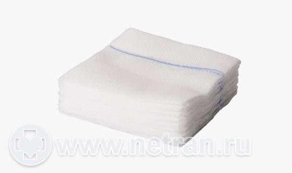 Салфетки марлевые Gazin (Газин) стерильные для очистки и покрытия ран 12-ти слойные, 5х5см, 80шт, 13690