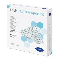 Повязка HydroTac transparent (ГидроТак транспарент) гидрогелевая для ран на стадии эпителизации 10х10см, 10шт, 685901