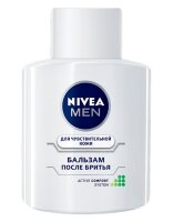 Бальзам после бритья Нивея мэн / Nivea men для чувствительной кожи, успокаивает, увлажняет, без спирта, 100мл