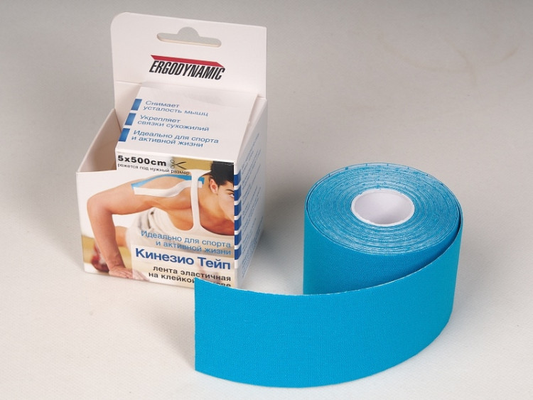 Кинезио Тейп Ergodynamic 5см ×5м водостойкий от боли и воспаления