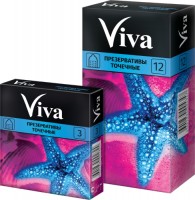 Презервативы точечные Viva / Вива, цилиндрической формы, с точечным рифлением, с накопителем, упаковка 3 шт