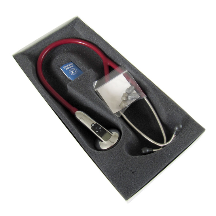 Стетоскоп Littmann Electronic Model 3200 с функцией Bluethooth и бордовой трубкой, 70см, 3200BU