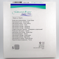 Повязка Грануфлекс (Granuflex xthin) 15х15 см, супертонкая гидроколлоидная для слабо экссудативных ран, 187956
