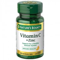 Витамин C Плюс Цинк Нэйчес баунти укрепление иммунитета и здоровья кожи, 60шт